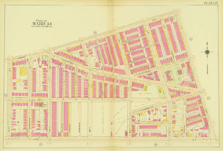 Plate 22, Atlas of the 24th, 34th & 44th Wards of the City of Philadelphia