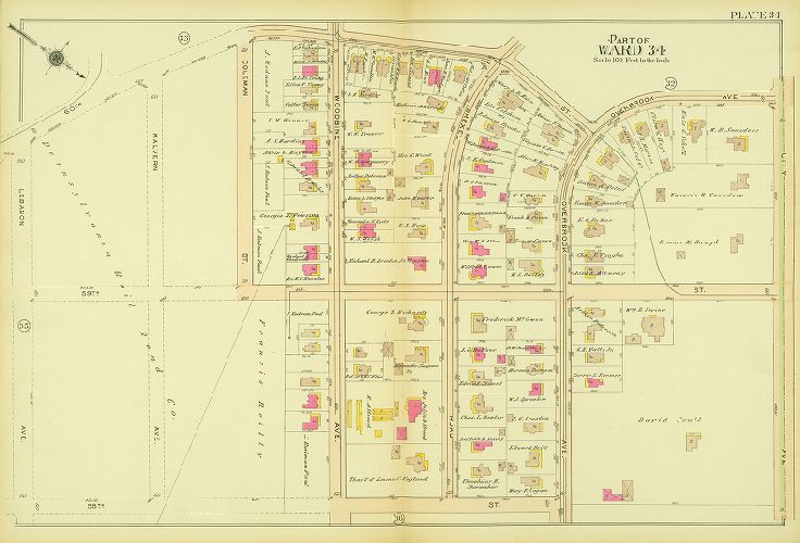 Plate 34, Atlas of the 24th, 34th & 44th Wards of the City of Philadelphia