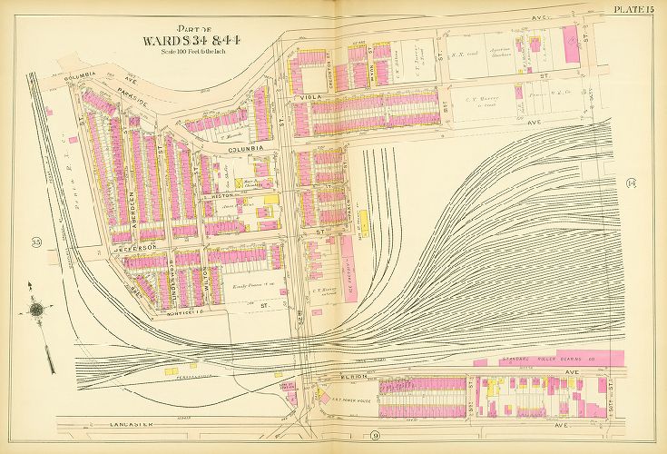 Plate 15, Atlas of the 24th, 34th & 44th Wards of the City of Philadelphia