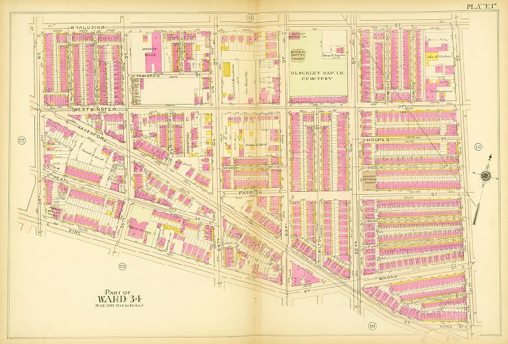 Plate 17, Atlas of the 24th, 34th & 44th Wards of the City of Philadelphia