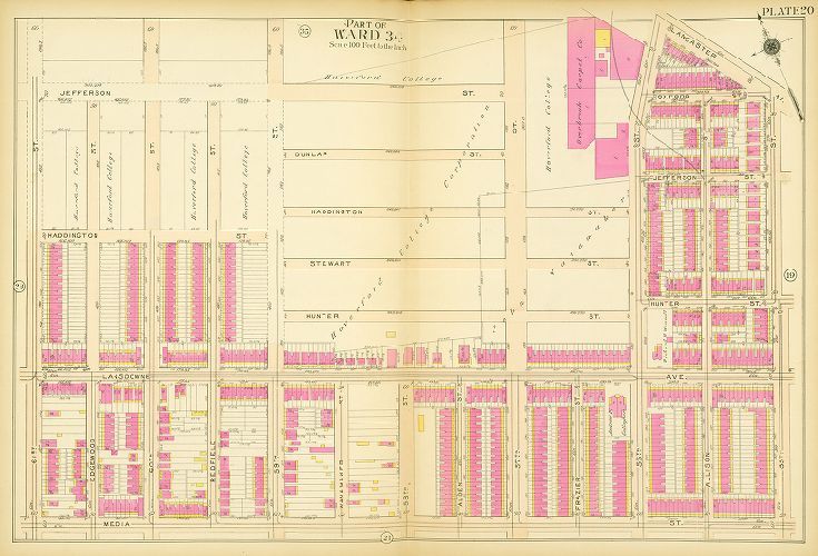 Plate 20, Atlas of the 24th, 34th & 44th Wards of the City of Philadelphia