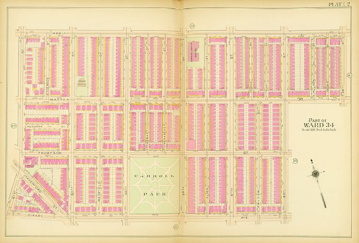 Plate 21, Atlas of the 24th, 34th & 44th Wards of the City of Philadelphia