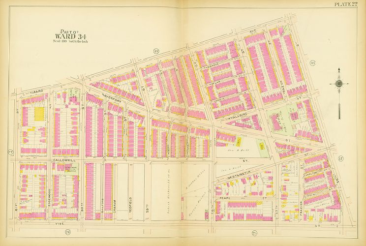 Plate 22, Atlas of the 24th, 34th & 44th Wards of the City of Philadelphia