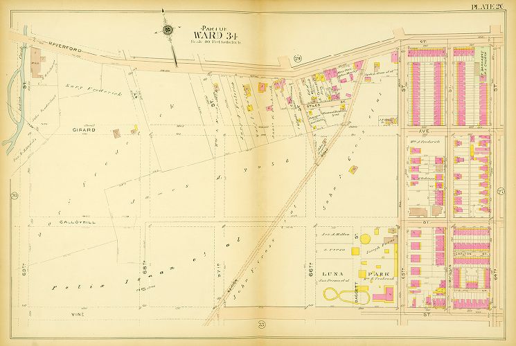 Plate 27, Atlas of the 24th, 34th & 44th Wards of the City of Philadelphia