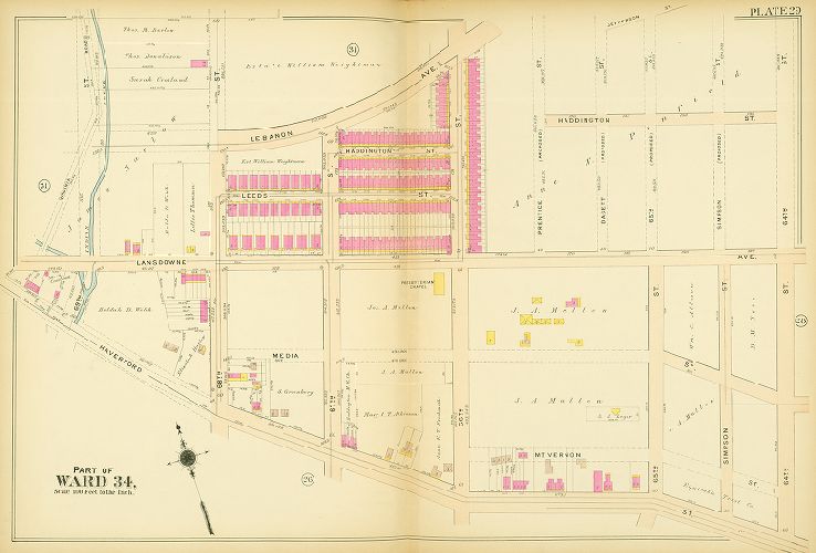 Plate 29, Atlas of the 24th, 34th & 44th Wards of the City of Philadelphia
