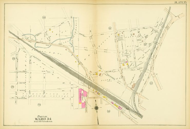 Plate 35, Atlas of the 24th, 34th & 44th Wards of the City of Philadelphia