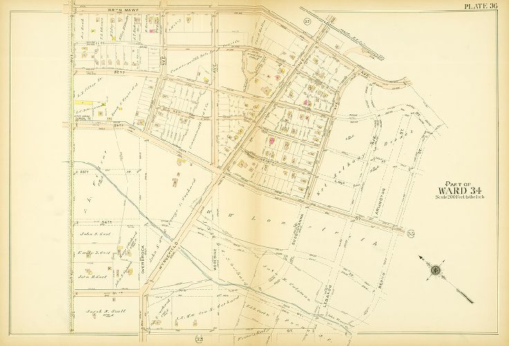 Plate 36, Atlas of the 24th, 34th & 44th Wards of the City of Philadelphia