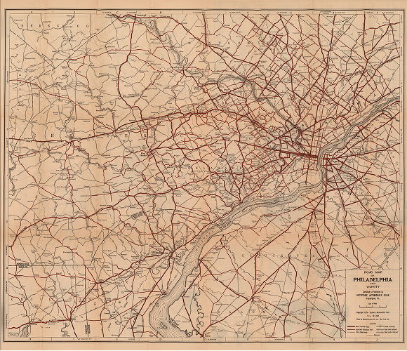 Front, Road Map of Philadelphia and Vicinity