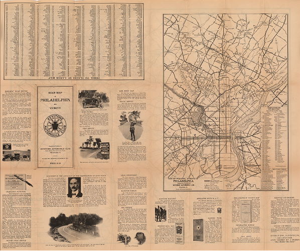Back, Road Map of Philadelphia and Vicinity