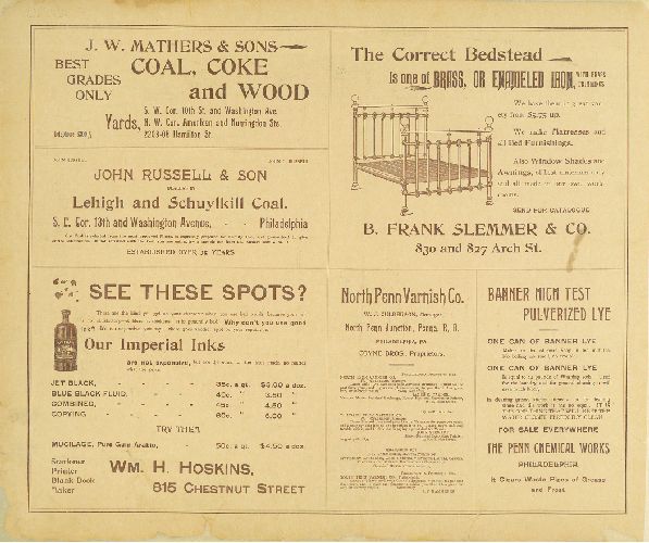 Ads, Street Atlas of Philadelphia by Wards