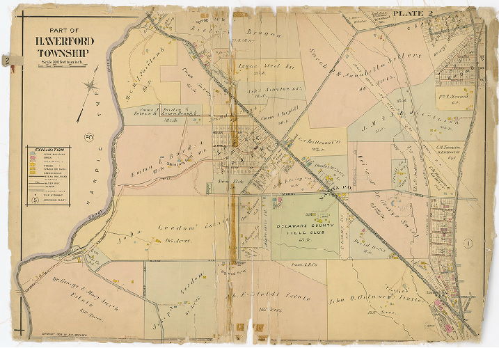 Plate 2, Atlas of Delaware County East of Ridley Creek