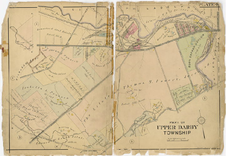 Plate 4, Atlas of Delaware County East of Ridley Creek