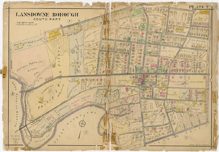 Plate 7, Atlas of Delaware County East of Ridley Creek