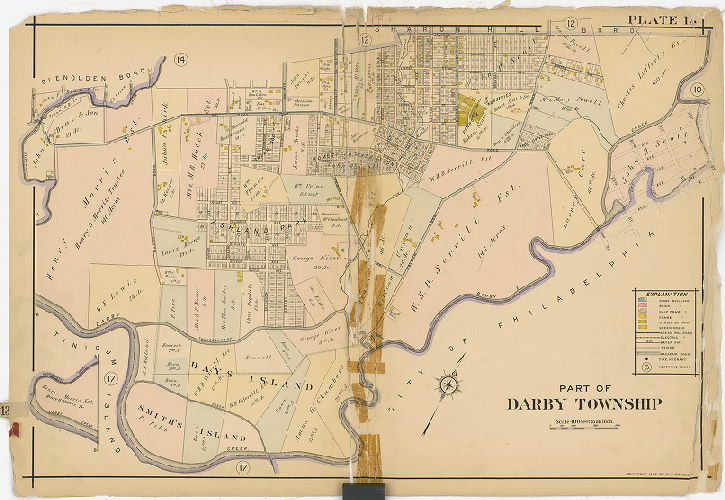 Plate 13, Atlas of Delaware County East of Ridley Creek