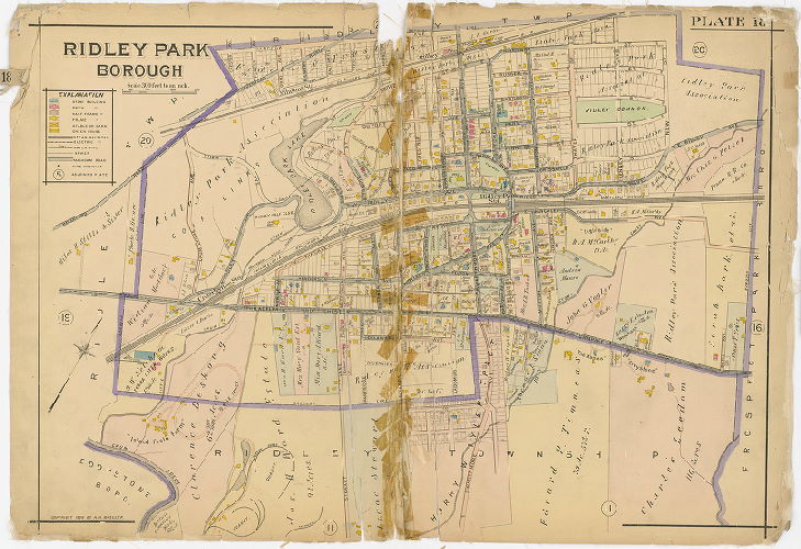 Plate 18, Atlas of Delaware County East of Ridley Creek