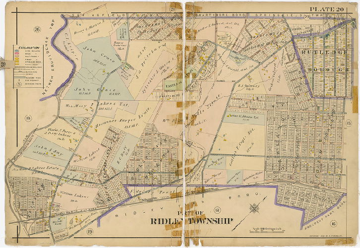 Plate 20, Atlas of Delaware County East of Ridley Creek