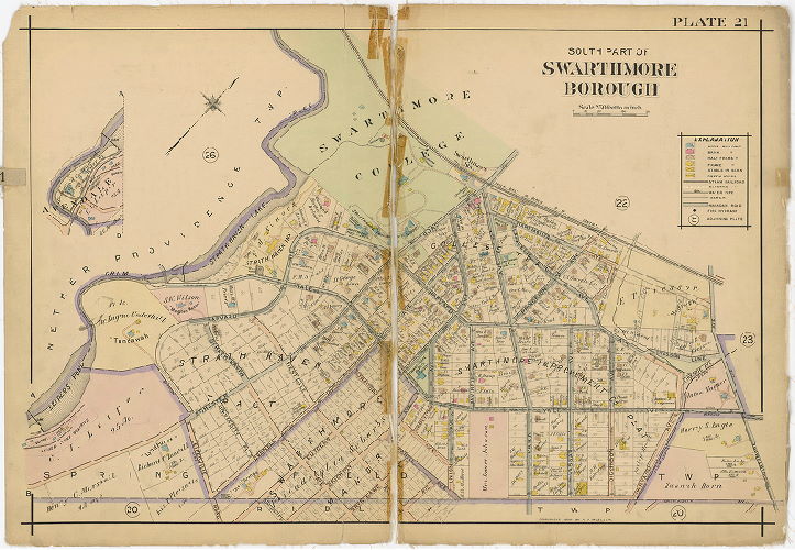 Plate 21, Atlas of Delaware County East of Ridley Creek