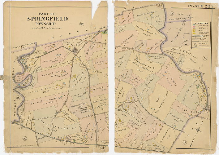 Plate 24, Atlas of Delaware County East of Ridley Creek