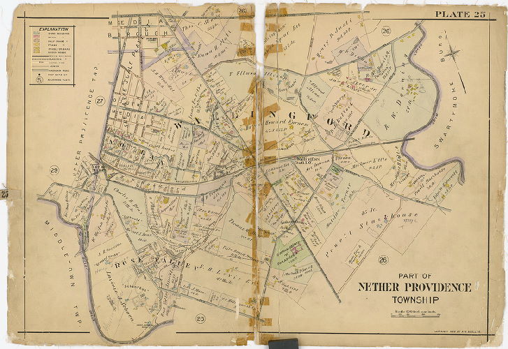 Plate 25, Atlas of Delaware County East of Ridley Creek