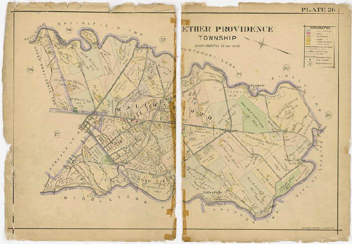 Plate 26, Atlas of Delaware County East of Ridley Creek