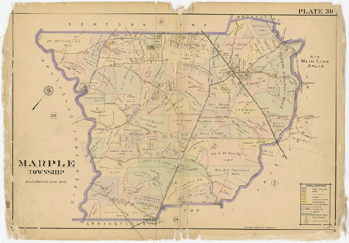 Plate 30, Atlas of Delaware County East of Ridley Creek