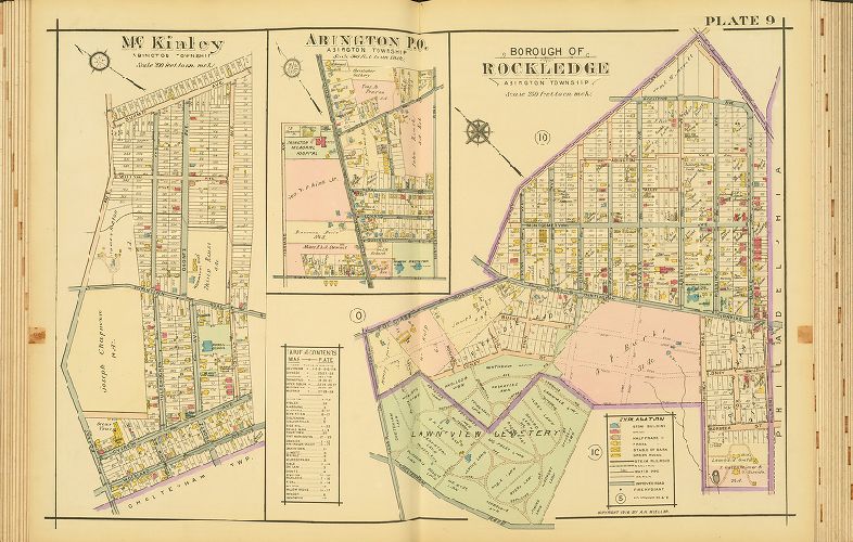 Plate 9, Atlas of the North Penn Section of Montgomery County, Pa.