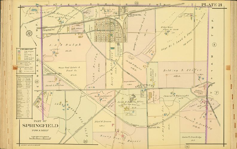 Plate 21, Atlas of the North Penn Section of Montgomery County, Pa.