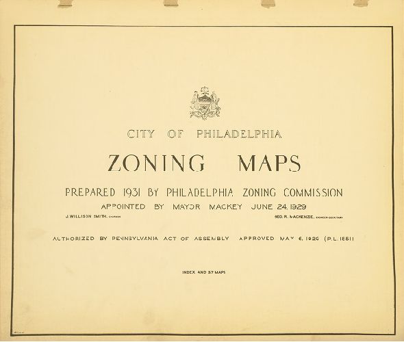Title Page, City of Philadelphia Zoning Maps