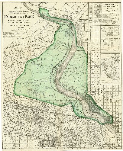 Map, Map of farms and lots embraced within the limits of Fairmount park as appropriated for public use by act of Assembly approved the 14th day of April A.D. 1868. 