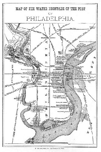 Map, Map of the Water Frontage of the Port of Philadelphia.