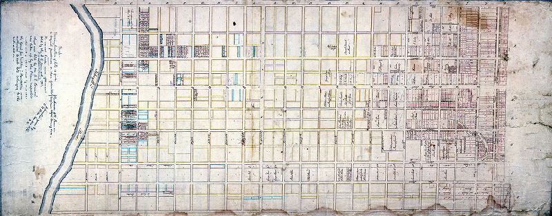Plan, Map showing location of lots as given to original purchasers or their grantees - purchasers of W. Penn in England before coming over.