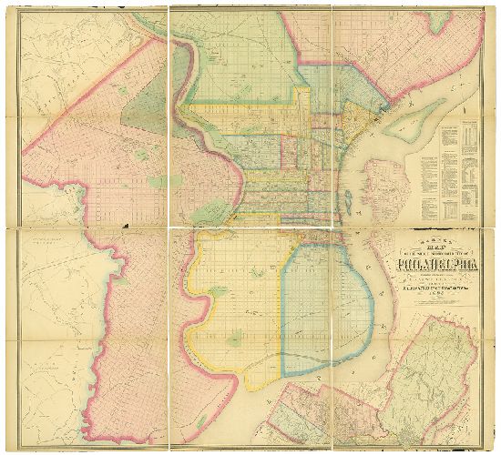 Map, Barnes Map of the Whole Incorporated City of Philadelphia