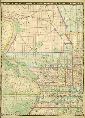 Plate 5: North, West Phila, Barnes Map of the Whole Incorporated City of Philadelphia
