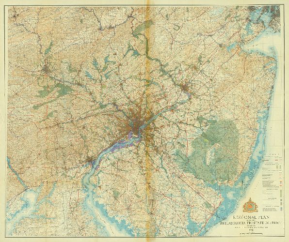 Map, Regional Plan for the Phila Tri-State District