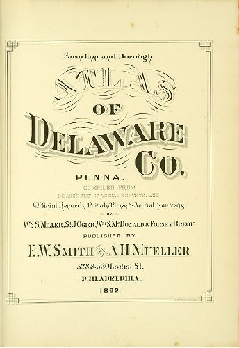 Title Page, Atlas of Delaware County