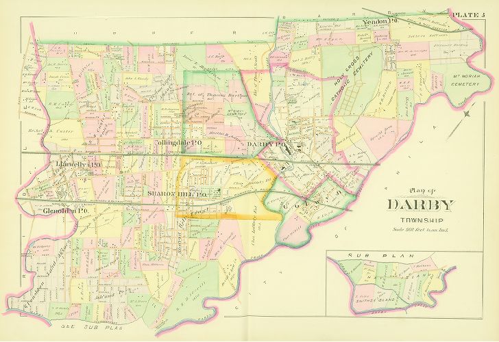 Plate 3, Atlas of Delaware County