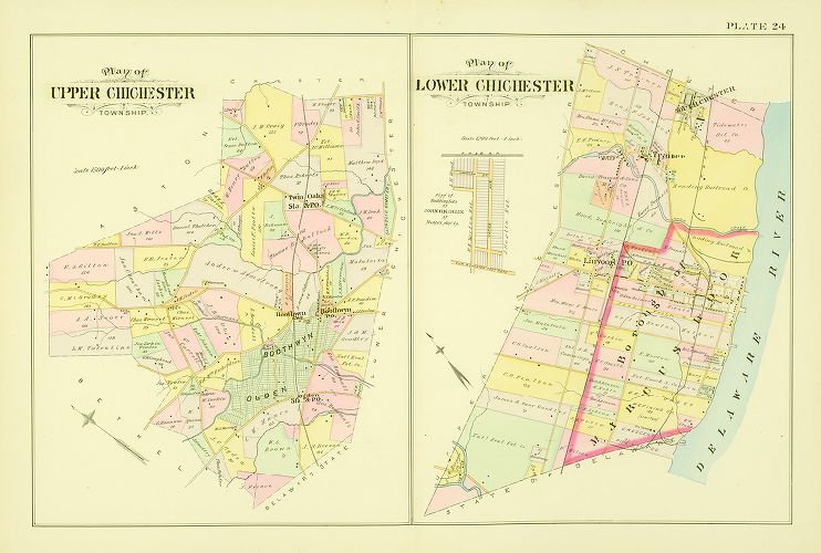 Plate 24, Atlas of Delaware County