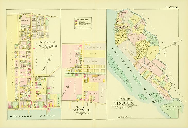 Plate 25, Atlas of Delaware County