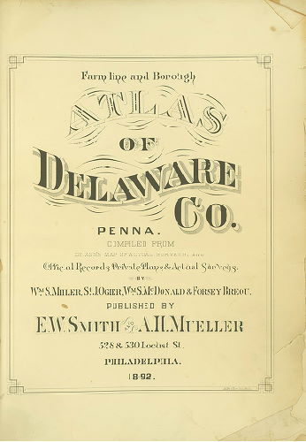 Title, Farm line and Borough Atlas of Delaware County, Pennsylvania