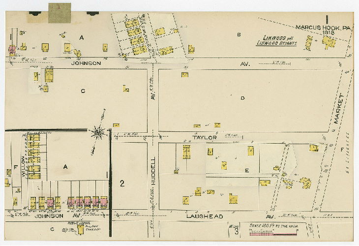 Card 1, Marcus Hook, Pa., including Linwood, Linwood Heights & Trainer, Delaware County.