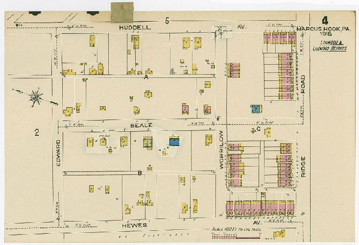 Card 4, Marcus Hook, Pa., including Linwood, Linwood Heights & Trainer, Delaware County.
