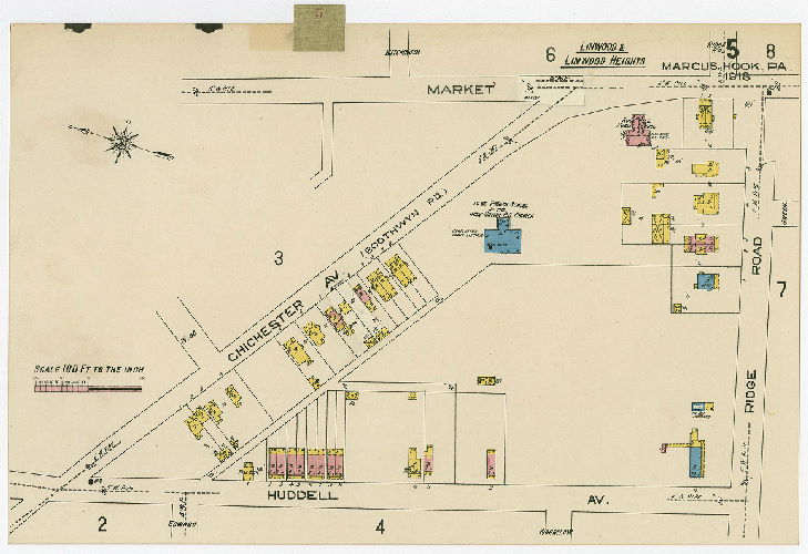 Card 5, Marcus Hook, Pa., including Linwood, Linwood Heights & Trainer, Delaware County.