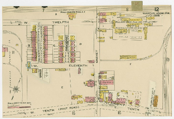 Card 12, Marcus Hook, Pa., including Linwood, Linwood Heights & Trainer, Delaware County.