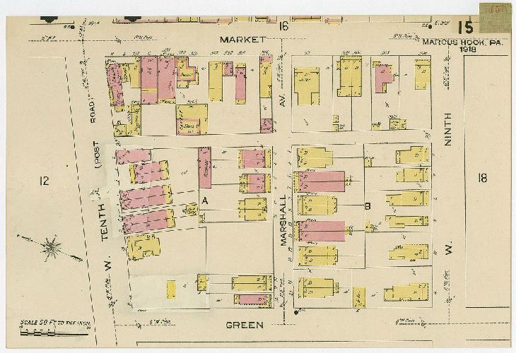 Card 15, Marcus Hook, Pa., including Linwood, Linwood Heights & Trainer, Delaware County.