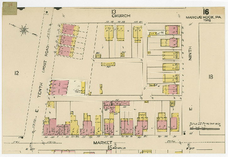 Card 16, Marcus Hook, Pa., including Linwood, Linwood Heights & Trainer, Delaware County.