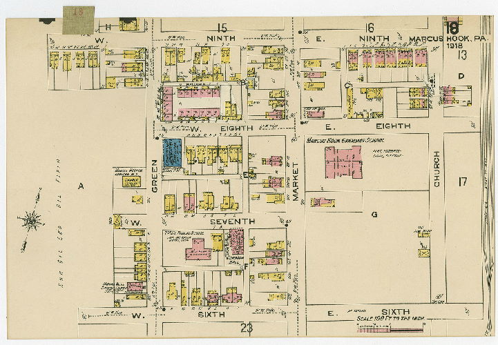 Card 18, Marcus Hook, Pa., including Linwood, Linwood Heights & Trainer, Delaware County.