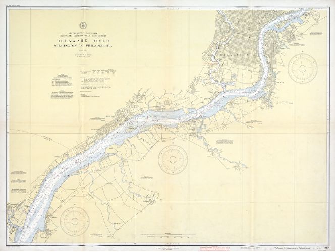 Chart, Delaware River, Wilmington to Philadelphia