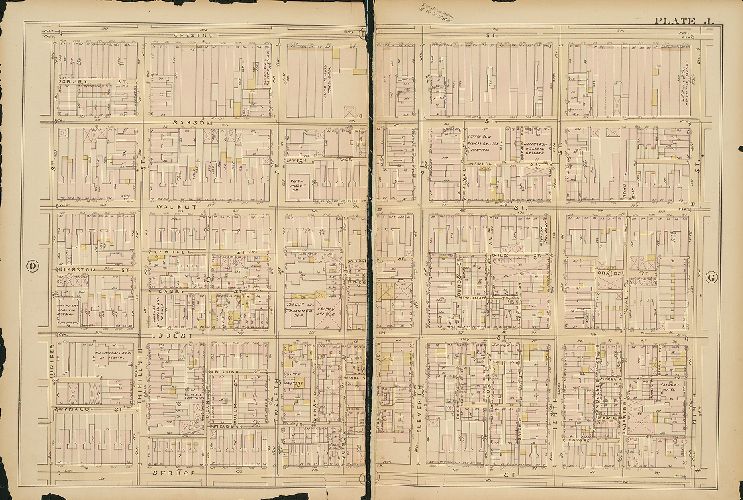 Plate J, Atlas of the City of Philadelphia, 1885