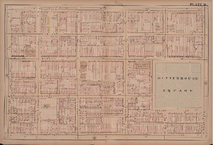 Plate R, Atlas of the City of Philadelphia, 1885
