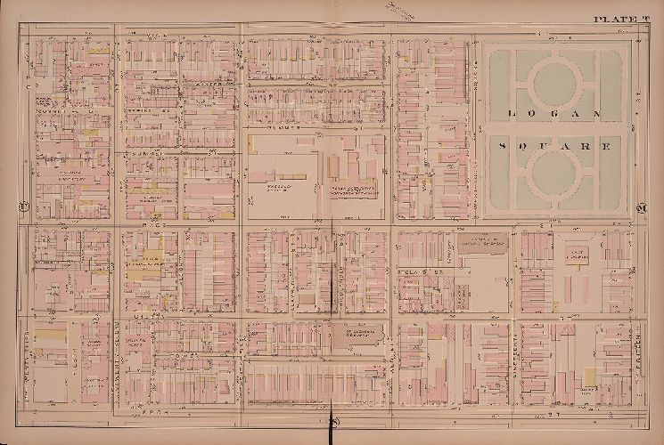 Plate T, Atlas of the City of Philadelphia, 1885